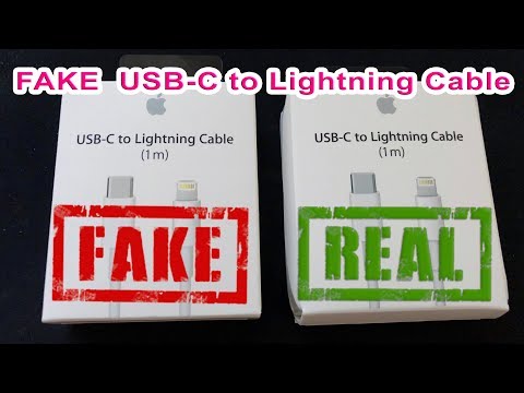 Fake Apple USB C To Lightning Cable iPhone X Fast Charging