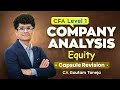 Company Analysis | CFA Level 1 Capsule Revision | CA Gautam Taneja