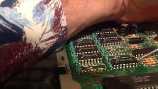 Celebrity Removing RAM ICs of a defective Atari 130XE with a hot-air soldering station... Wealth