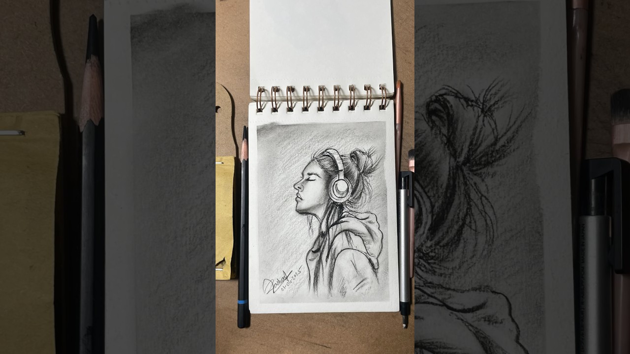 Pencil drawing ✍️ #art #charcoaldrawingtutorial