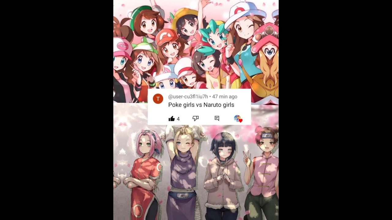 🤔Poke girls vs Naruto girls💥