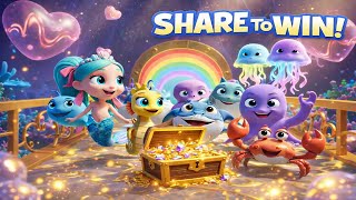 The Sharing Treasure Game 🏆  Shelly Mermaid Learns to Share  Kids Ocean Adventure screenshot 4