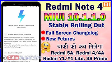 Redmi Note 4 MIUI 10.1.1.0 Stable Update Rolling Out | MIUI 10 Stable Update 2nd Batch Rolling Out