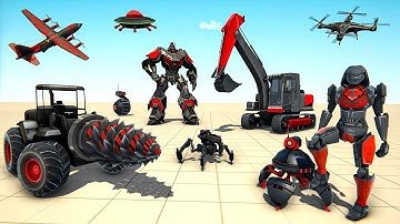 Mech Robot Transformation game 3D unity Mech Excavator game