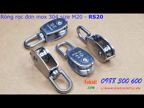 Video Ròng rọc kéo hàng chất liệu inox 304, loại M20 và M32 - youtube