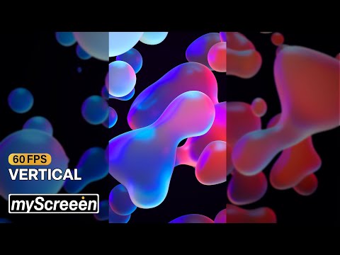 60fps Colorful Bubbles 🫧 | Vertical Screen saver | Underwater ambience