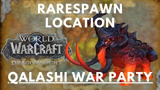 Qalashi War Party Rarespawn Location WoW Dragonflight 10 0 Dragon Isles the Waking Shores