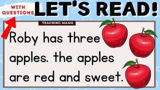 LET'S READ! | READING COMPREHENSION | PRACTICE READING ENGLISH FOR KIDS | TEACHING MAMA
