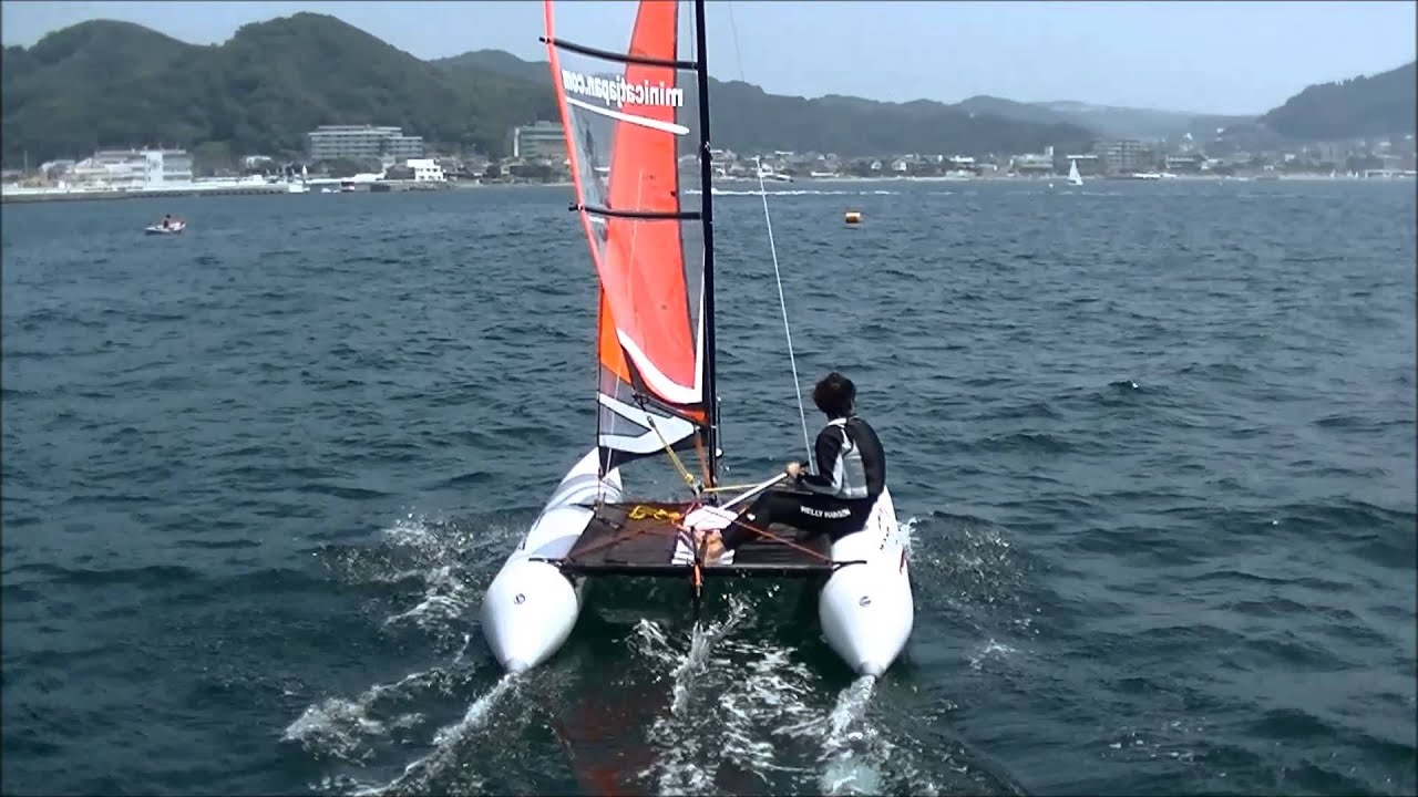 mini race catamaran