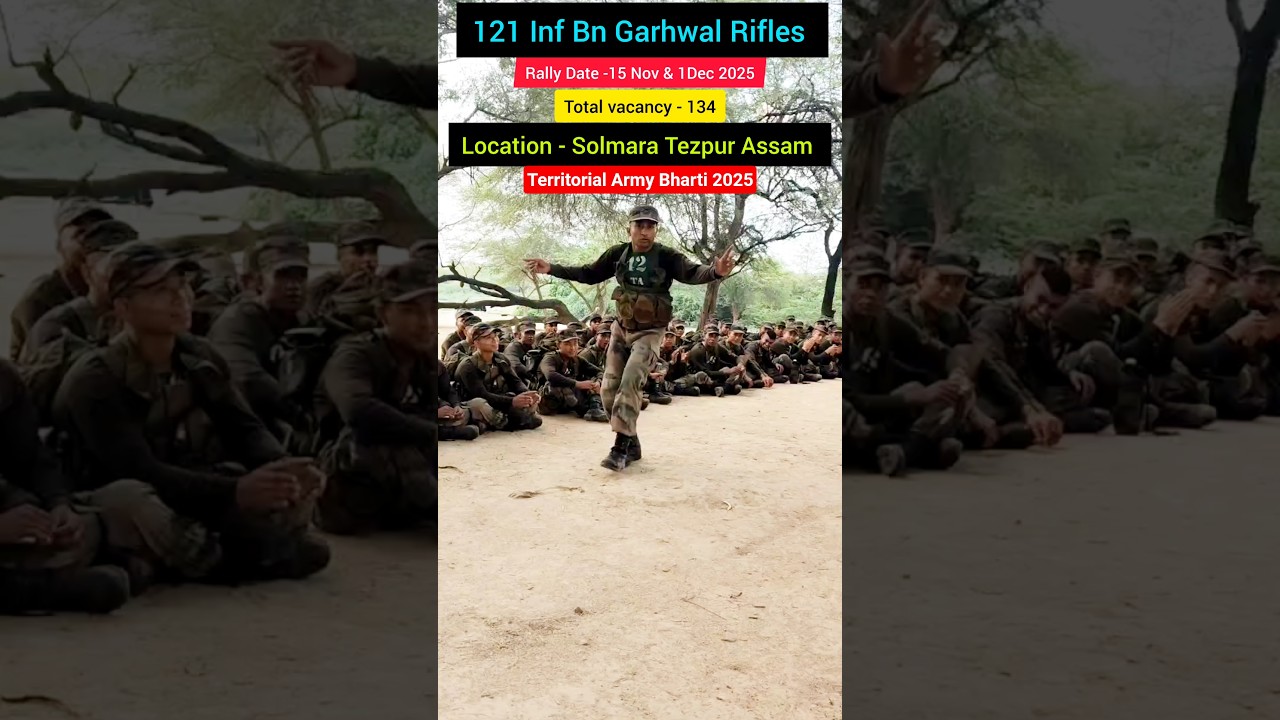 Good News 💯🎉 T.A Army Zone 3 121 Garhwal Rifles Notification out 🎉 TA Army Open Rally WB Assam