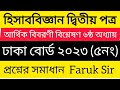 ঢাকা বোর্ড ২০২৩ হিসাববিজ্ঞান দ্বিতীয় পত্র ষষ্ঠ অধ্যায় আর্থিক বিবরণী বিশ্লেষণ ||Dhaka board 2023