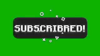 Minecraft Subscribe Button Animation Green Screen ( no copyright)