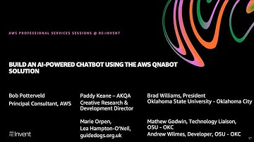 AWS re:Invent 2020 I Build a chatbot using AWS QnABot