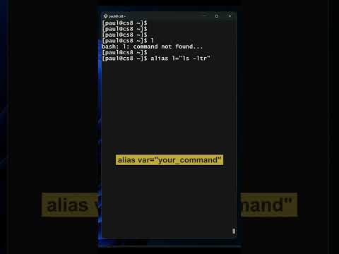 Linux Alias to Create Shortcut of Commands