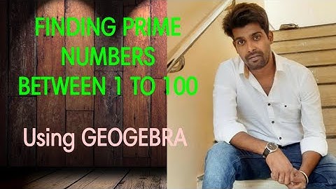 FINDING PRIME NUMBERS BETWEEN 1 TO 100