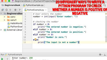 Mastering Python: 20 Ways to Check Whether a Number is Positive or Negative