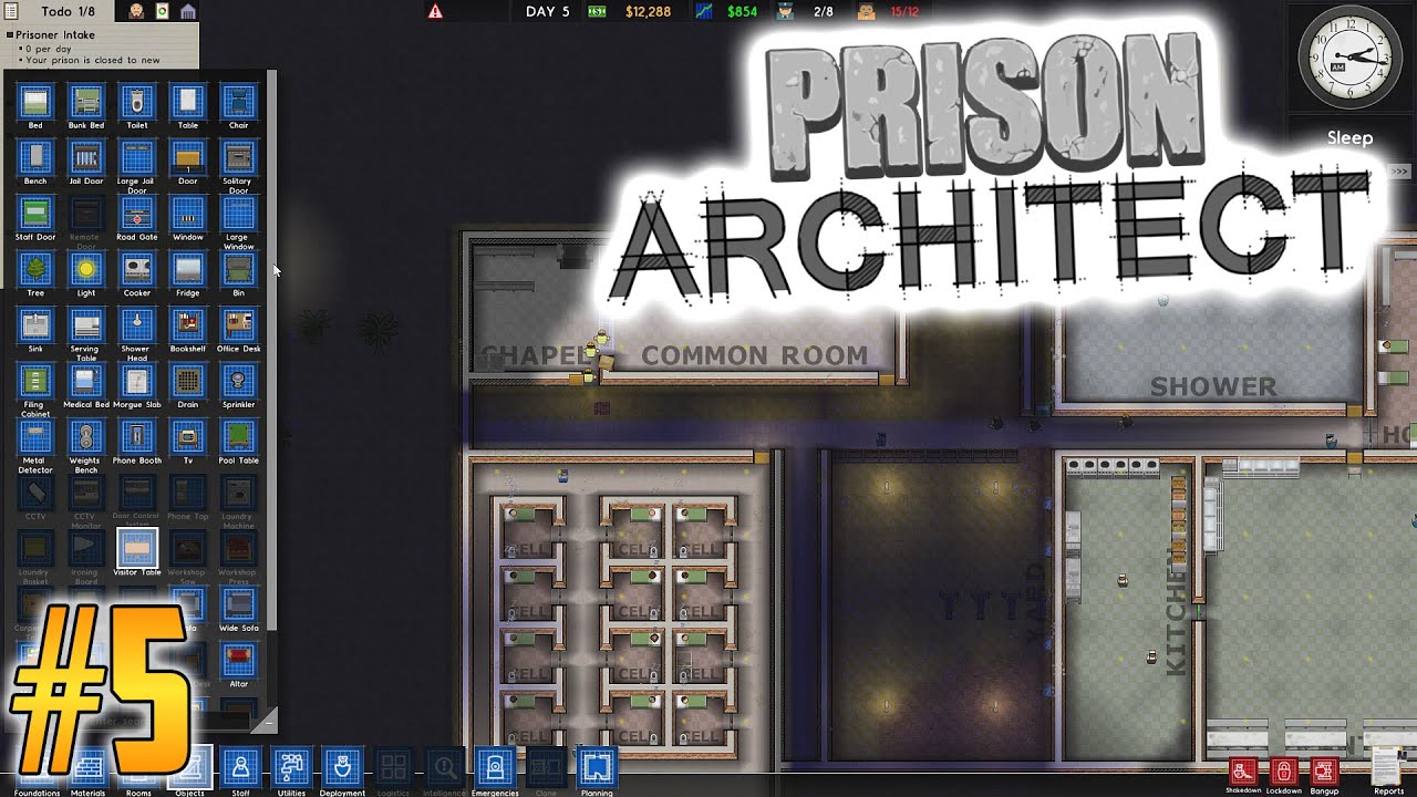 Prison Architect Playthrough #5 | "Room of Commonness!"