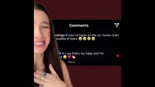 Olivia Rodrigo reacts to Taylor Swift's reaction to ''Drivers License''