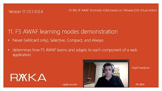 11. F5 AWAF learning modes demonstration