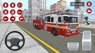 Real Fire Truck Driving Simulator - Fire Fighting Games - Android Gameplay Part 1 screenshot 5