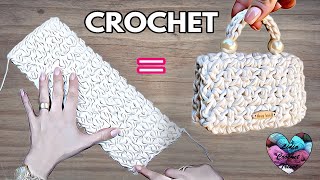 Crochet a strip and fold it!!! You will get a wonder!!! Crochet easy