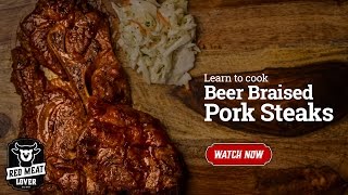 Pork Steak  BEER Braised Pork Shoulder Steaks Recipe  A Midwest Classic