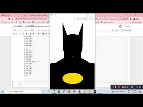 Batman logo Drawing in Python || Python turtle projects || Python in Gujarati  #pythoningujarati
