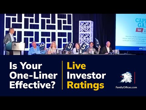 Live Investor Ratings - Hear Investor's First Impressions on a Brand Name and/or 10-Second Pitch