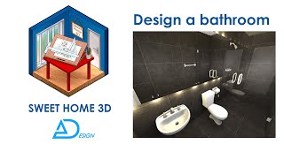 Sweet Home 3D Tutorial: design and render a bathroom #1