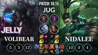 AF Jelly Volibear vs Nidalee Jungle - KR Patch 10.15