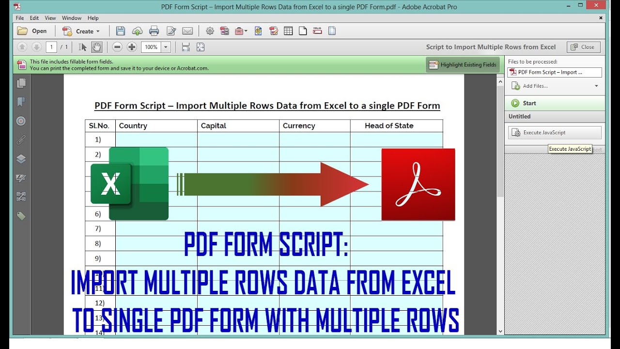 Pdf scripting. Импорт пдф в эксель. Excel upload. Forms в пдф. Установка форм в пдф.