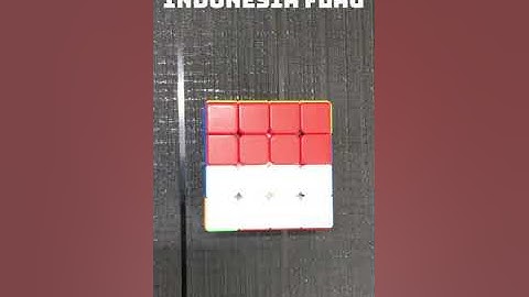 Indonesia flag on 4x4 Rubik’s Cube #shorts