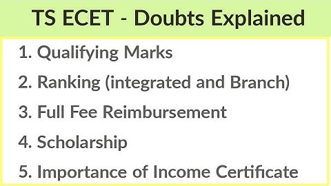 TS ECET - All Doubts Clearly Explained