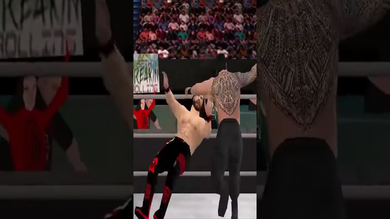 seth rollins contra el jefe trival que buena lucha 