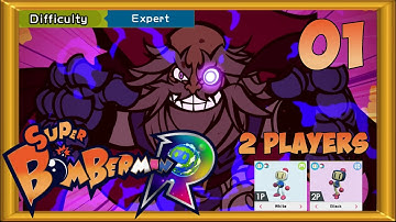 Super Bomberman R Story Mode - Expert Mode Walkthrough | 2 Players - Nintendo Switch Gameplay #01
