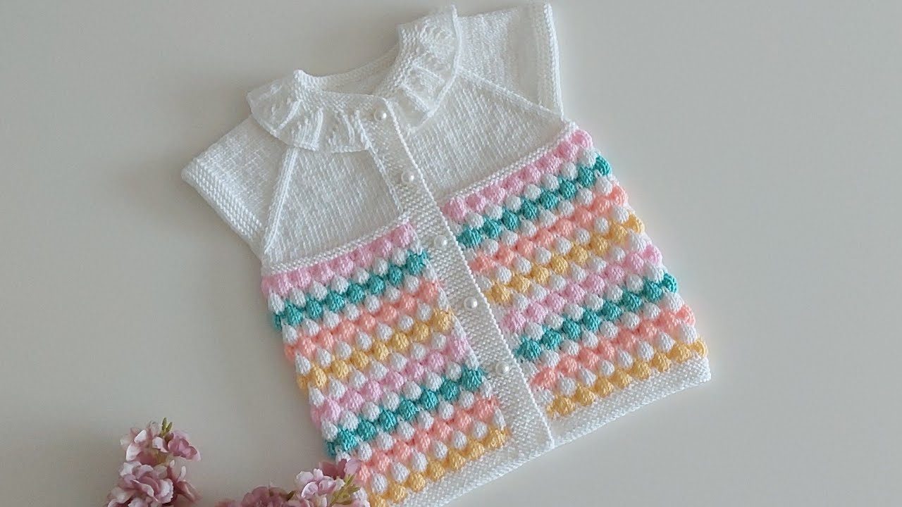 Fırfırlı Renkli Bonbon Şekeri Yelek Yapımı