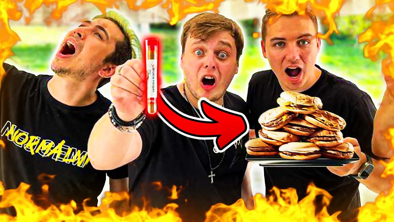 JÍME NEJPÁLIVĚJŠÍ HAMBURGERY!🔥🔥🔥| Morry&@Cuky2222&@BowTeaG&@tady_lukas&Faster