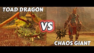 Who Will Win? Toad Dragon or Chaos Giant in Warhammer Total War 3!