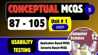 Unit#1 Conceptual Application Based MCQS | Usability Testing | Computer Science12  FBISE NBF screenshot 2