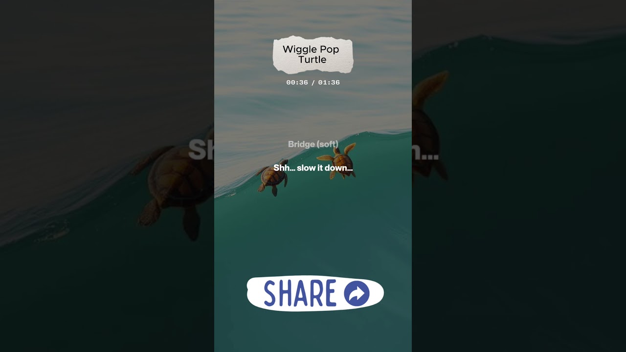 Turtle Dance Song for Kids | Protect the ocean | Wiggle Pop Turtle