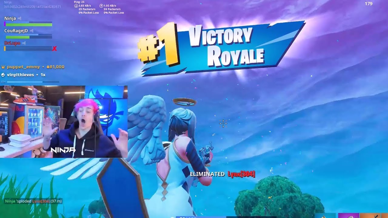 videos of ninja playing fortnite