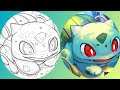 Diy creative idea  lets paint bulbasaur  color by no  amazing art