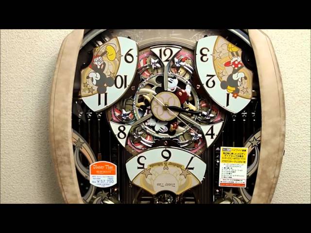 セイコー ディズニータイム 掛け時計 ミッキー フレンズ 電波時計 Fw563a Seiko Melodies In Motion Wall Clock Youtube