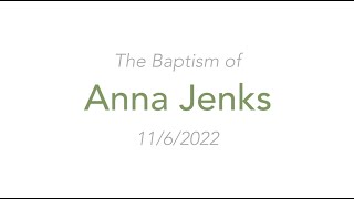 Anna Jenks Baptism (11-6-20)