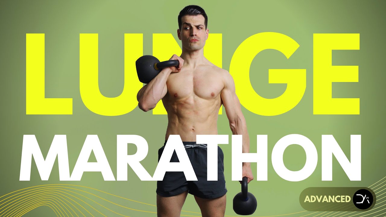 30 Minute LUNGE MARATHON  Kettlebell LEG Workout (🥵KETTLEBELL or DUMBBELL HIGH IMPACT WORKOUT🥵)