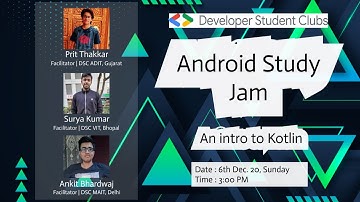 Android Study Jam: An Intro to Kotlin