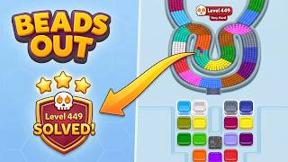 Beads Out Level 449 Walkthrough - VERY HARD LEVEL! 🧩 (Step-by-Step Solution)