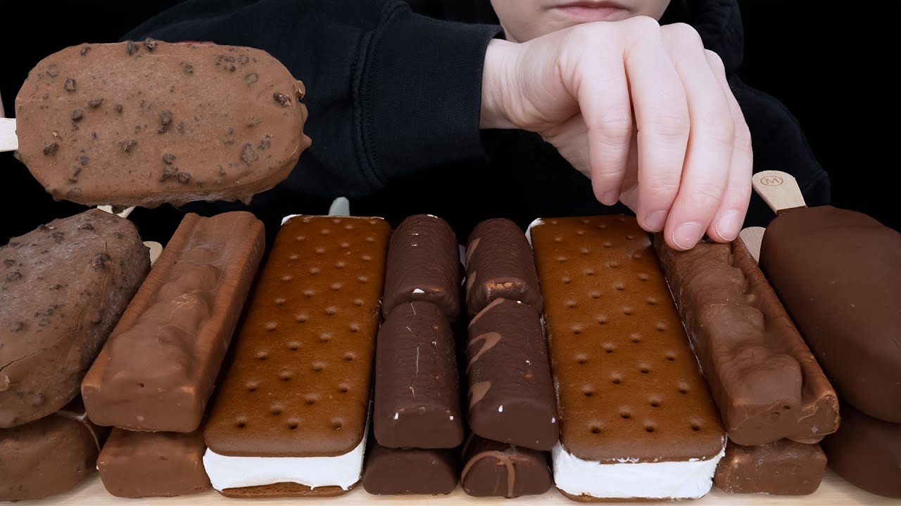 ASMR Chocolate Ice Cream *Haagen-Dazs Cookie, Magnum, Snickers, Twix, Dove Dark & King Sandwich