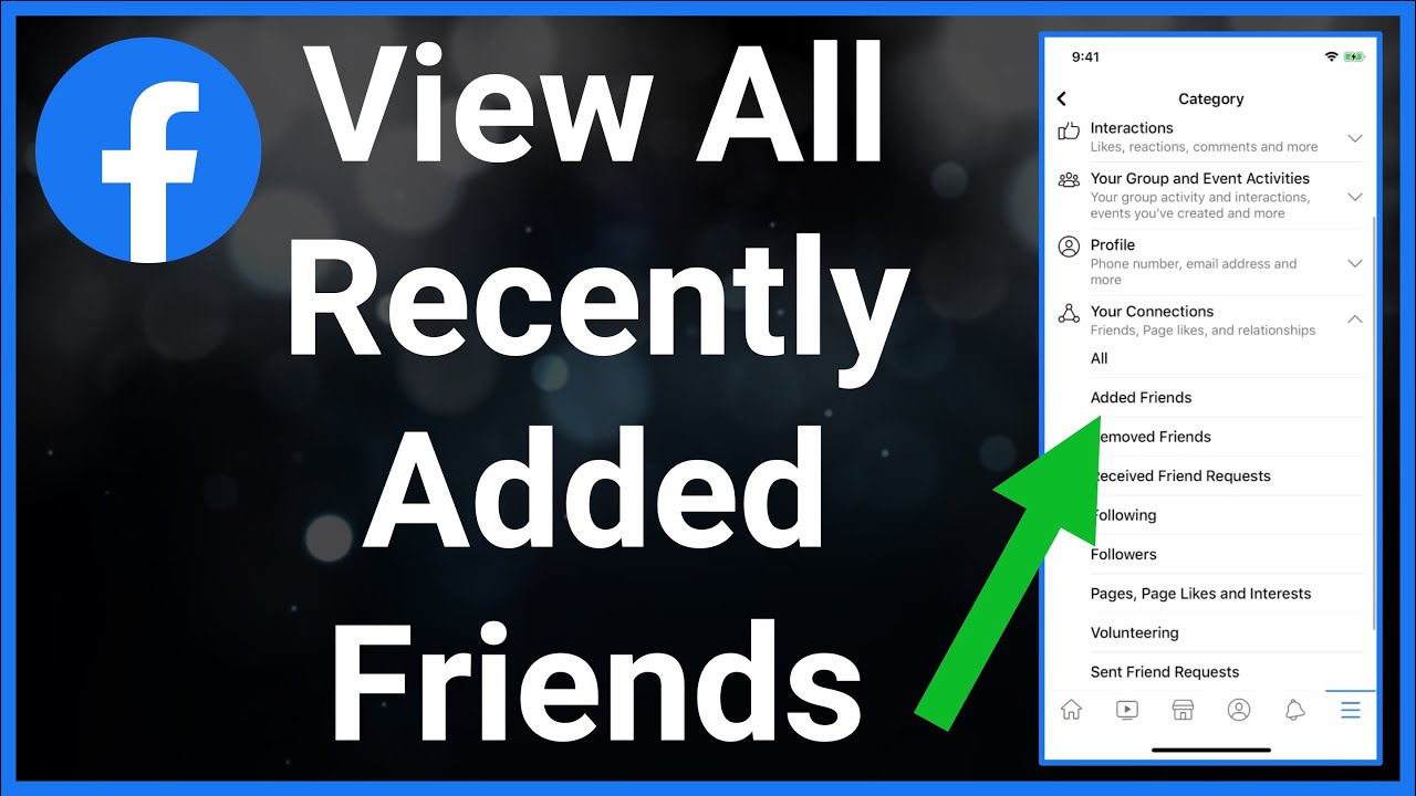 How To See Your Recently Added Friends On Facebook - YouTube