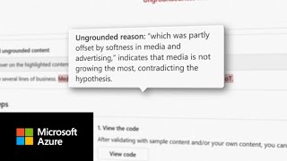 Correct hallucinations and ungrounded outputs using Azure AI Content Safety